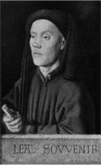 ' पोर्ट्रेट ऑफ अ यंग मॅन ', १४३२ , काष्ठ- तावदानावरील चित्र - यान व्हान आपिक